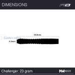 Pikado strelice steel RedDragon Gerwyn Price Iceman Challenger, 23g, 85% wolfram