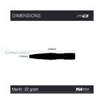 Pikado strelice steel Red Dragon Marlin 22g, 90% wolfram