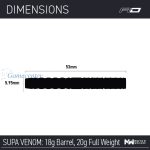 Pikado strelice Red Dragon soft Peter Wright Snakebite Supa-Venom 20g, 90% wolfram