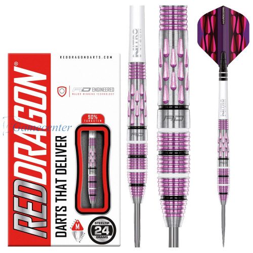 Pikado strelice Red Dragon steel Artura Shocking Pink 24g, 90% wolfram