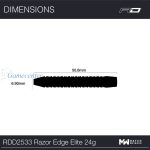 Pikado set strelica Red Dragon steel Razor Edge Elite 24g, 90% wolfram