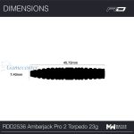 Pikado strelice Red Dragon steel Amberjack Pro 2 - 23g, 90% wolfram