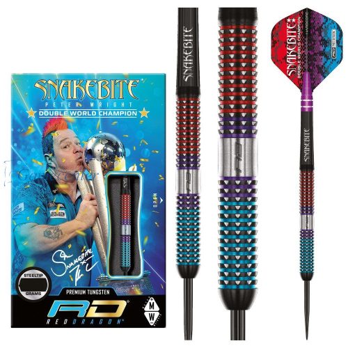 Pikado strelice Red Dragon steel Peter Wright Spirit 25g, 90% wolfram