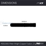 Pikado strelice steel Red Dragon Peter Wright Copper Fusion 21g, 90% wolfram