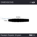 Set strelica steel Red Dragon Paradym - Torpedo 24g, 90% wolfram