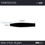 Set strelica steel Red Dragon Seren 4 Pure 25g, 90% wolfram