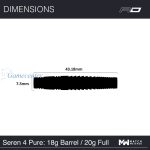 Set strelica soft Red Dragon Seren 4 Pure 18g, 90% wolfram