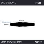 Set strelica steel Red Dragon Seren 4 Onyx 24g, 90% wolfram