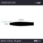 Set strelica steel Red Dragon Seren 4 Onyx 25g, 90% wolfram