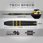Set strelica steel Red Dragon 50 Years Player Edition Luke Humphries 22g, 90% wolfram