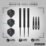 Set strelica steel Red Dragon Peter Wright Black Mamba 24g 90% wolfram