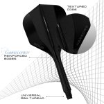 Pikado pera i tela Harrows Solo crna, No6 pera i midi tela