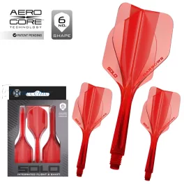   Pikado pera i tela Harrows Solo crvena, No6 pera i medium tela
