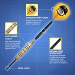 Set strelica Shot steel Duel 18g, brass, 2 seta