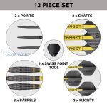 Set strelica steel Target Scott Williams Black 23g SP, 90% wolfram
