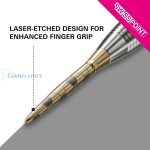 Vrhovi za steel strelice Target Swiss Storm Onyx zlatni, 30mm - 3kom