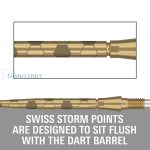 Vrhovi za steel strelice Target Swiss Storm Onyx zlatni, 30mm - 3kom