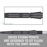 Vrhovi za steel strelice Target Swiss Storm Onyx crni, 26mm - 3kom