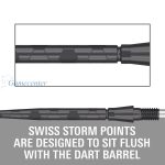 Vrhovi za steel strelice Target Swiss Storm Onyx crni, 30mm - 3kom