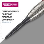 Vrhovi za strlice steel TARGET Swiss Point Storm Diamond 30mm, crni - 3kom.
