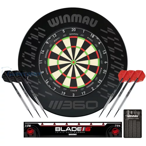 Kompletni pikado set Winmau, tabla Blade 360 , okvir, 2 seta strelica, linija i checkout karta