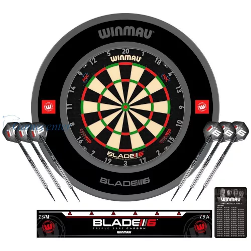 Kompletni pikado set Winmau, tabla Blade 6 Triple Core, okvir, 2 seta strelica, linija