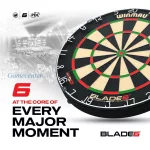 Kompletni pikado set Winmau tabla Blade 6,sivi okvir,2 seta strelica,linija i checkout karta