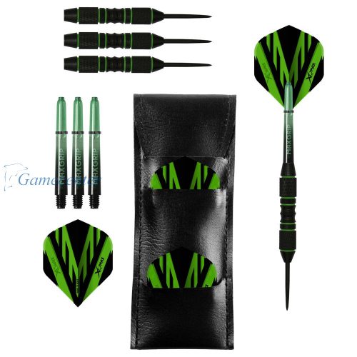 Set strelica steel XQ MAX Black/Green Coated 23g, Brass